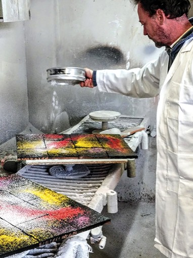 Andrea Sebellin in his laboratory